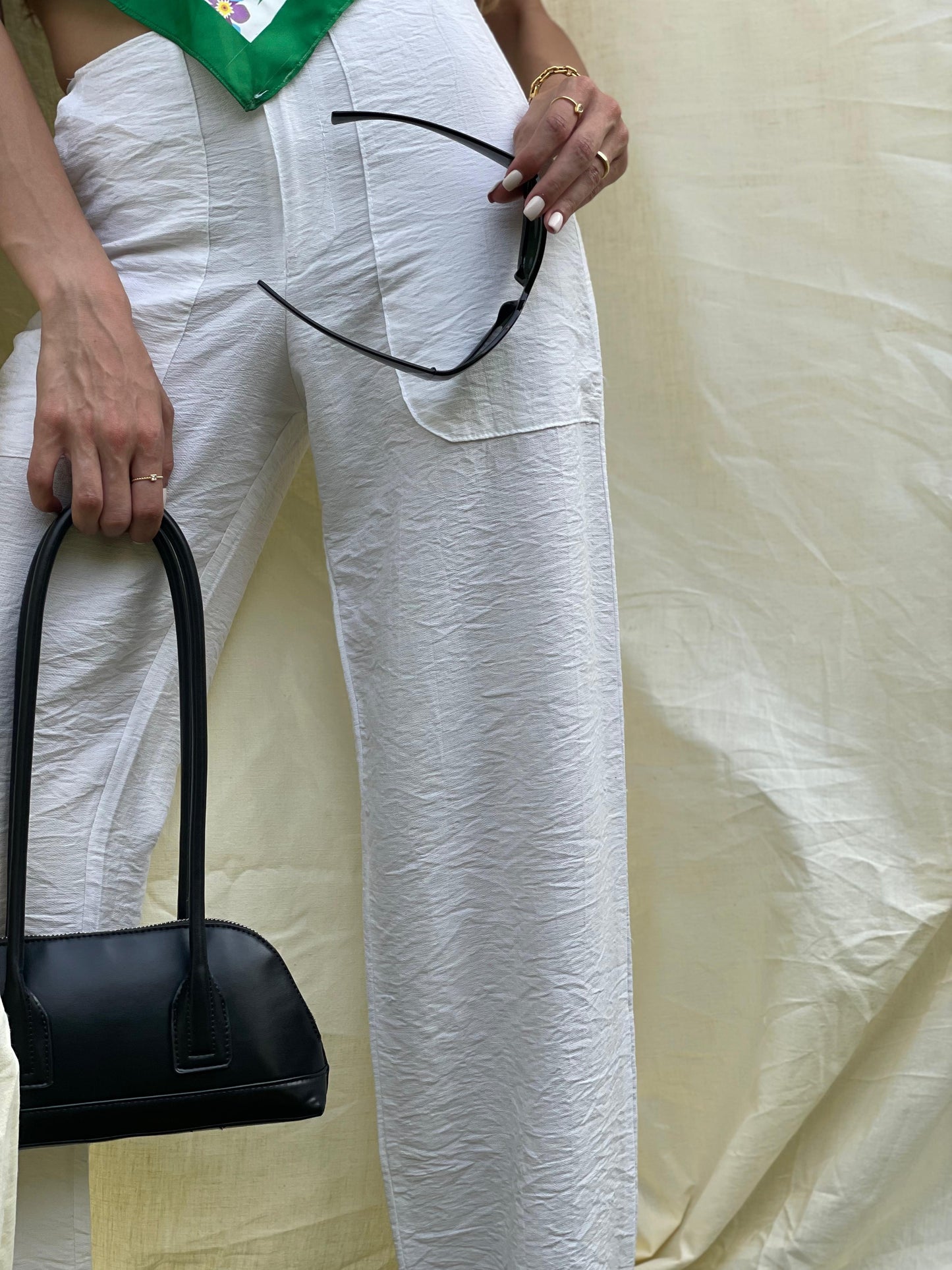 NO WAIST LINEN PANTS