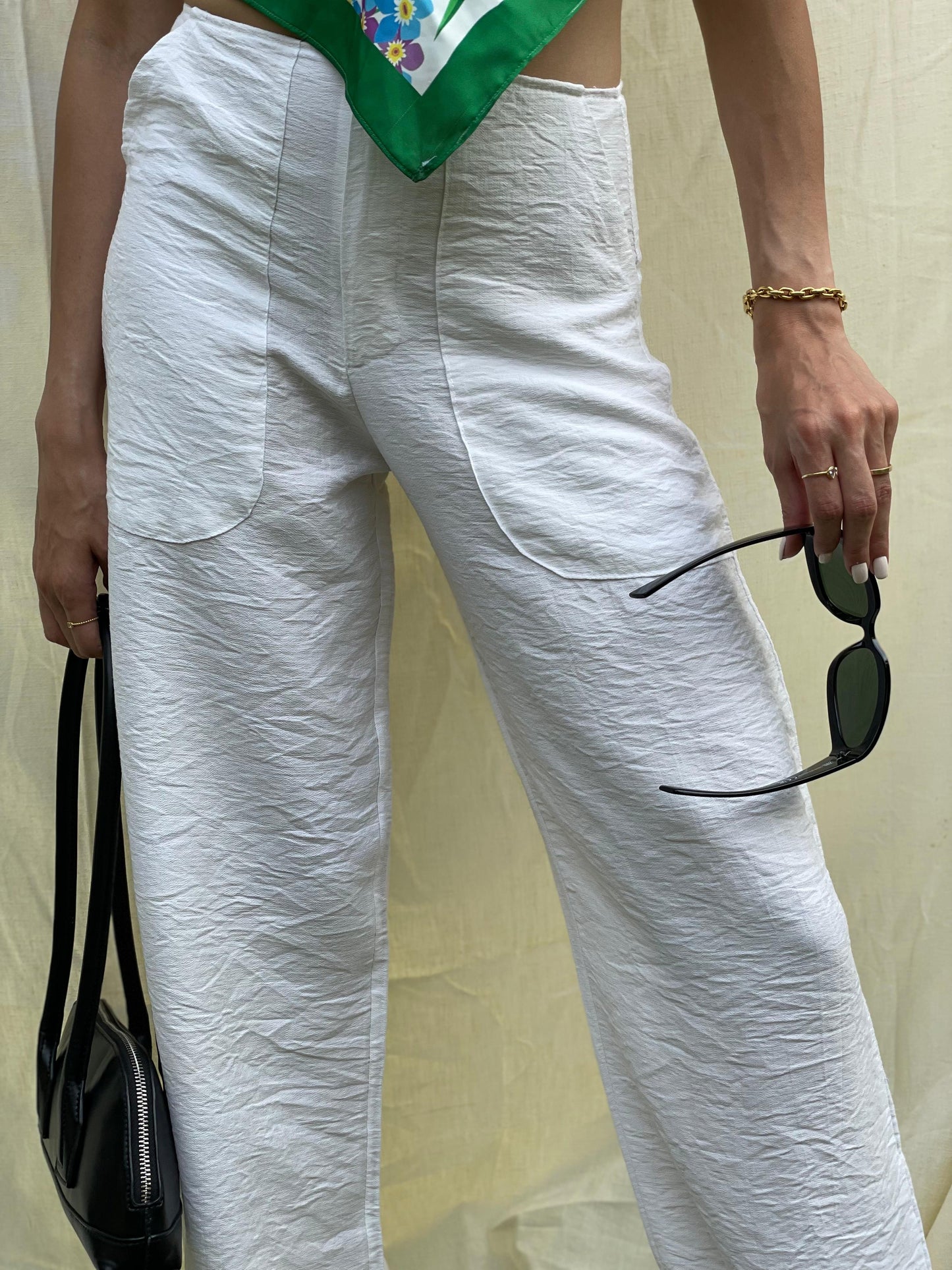 NO WAIST LINEN PANTS